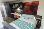 Private en-suite room with bed, desk, and storage at Oxford House student accommodation