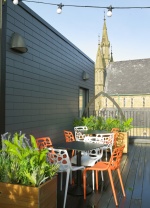 Exterior top terrace at Canterbury Hall preston