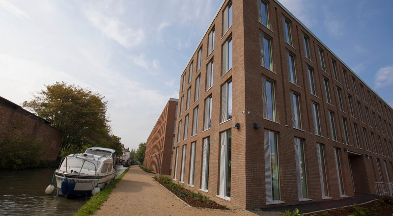 Exterior view of The Union student accommodation in Leamington Spa, featuring modern architecture