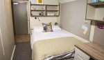 Single bedroom with en-suite bathroom at the LIV residence Hall in Sheffield