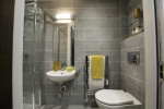 modern and stylish bath at the studio in Westcombe House 