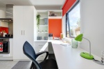 Quiet study area with desks and chairs at Central Living student accommodation in Exeter