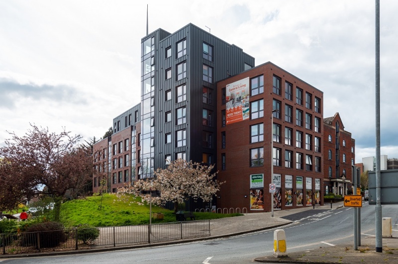 Modern exterior view of Central Living student accommodation in Exeter, ideally located for universi