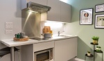 Fully equipped kitchen at Element Manchester student accommodation