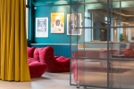 Comfortable and colorful social space at The Neighborhood Exeter