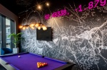 Modern social space with pool table in Birmingham