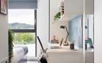 View of a study desk, bed, and window, room at Westfield accommodation