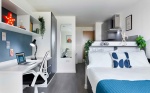 Modern en-suite bedroom with ample storage at Westfield