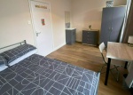 bedroom with study desk and chair at Raleigh House student accommodation, London