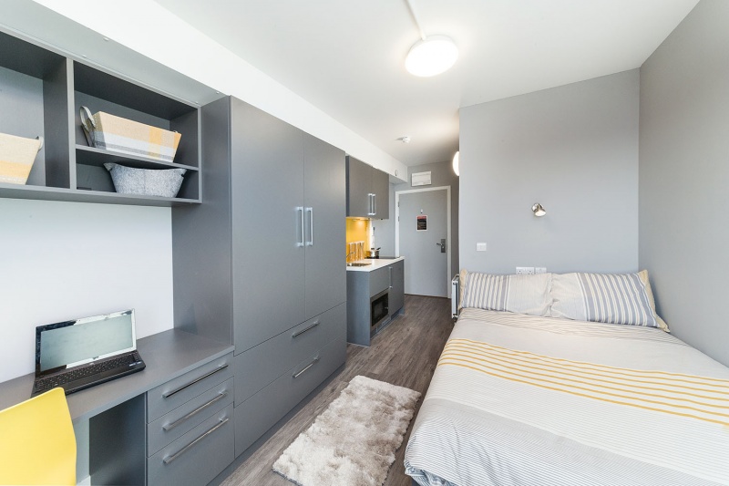 Studio at Quayside Court student accommodation in Newcastle