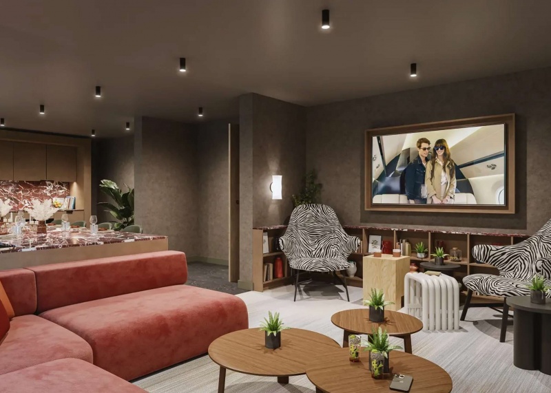 The Artisan student accommodation cinema room