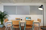 Bright and airy study space at Snow Island student accommodation Huddersfield with a light and moder