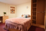 Hub Students Large Double Room Bed and Wardrobe