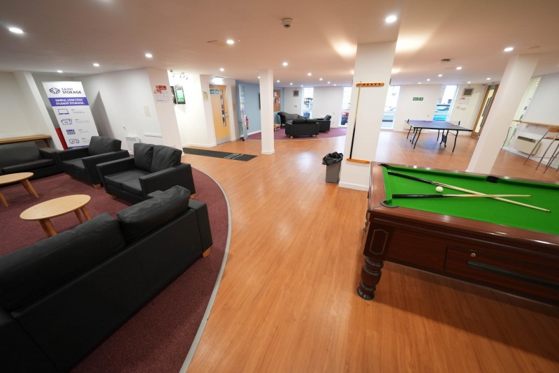 Hub Students Common Room - Pool Table and Lounge