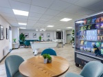 Social area for students, with pool table, vending machine at Foundry Court Preston