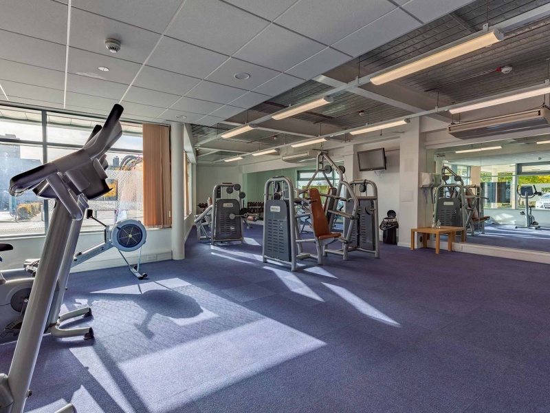 Well-equipped gym at Polhill Park student accommodation