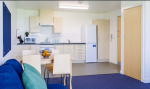 Shared kitchen with modern appliances at Polhill Park student accommodation